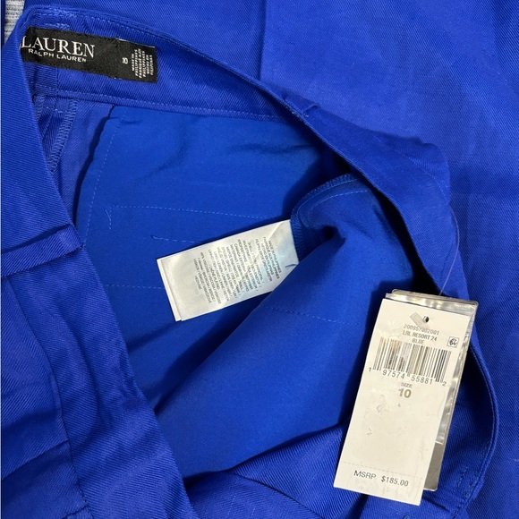Ralph Lauren Blue High Rise Wide Leg Trousers Sz 10 NWT | Crop Wide Leg Trouser- - Picture 9 of 10